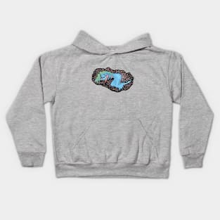 Crooked Moon on the Bed of Flowers Kids Hoodie